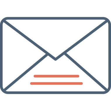 Mektup. Web simgesi basit illüstrasyon