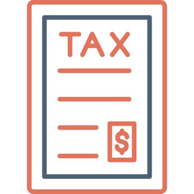 Vergi simgesi vektör illüstrasyonu