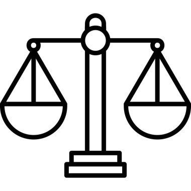 Denge kavramı. Ölçeklendirme web simgesi basit resimleme