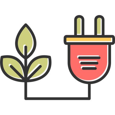 Biyokütle modern simge, vektör illüstrasyonu