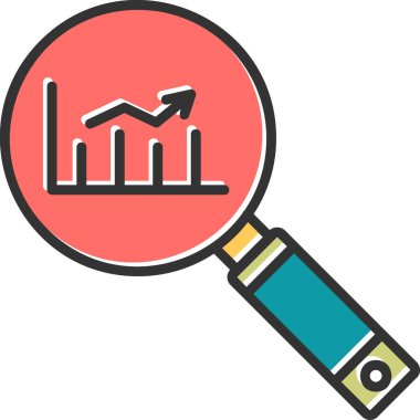 Analizler. Basit web simgesi tasarımı. Pazar Araştırması