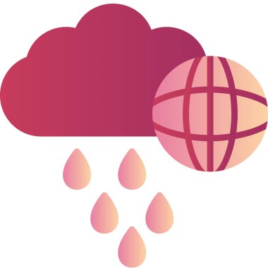 yağmur ikonu vektör illüstrasyonu