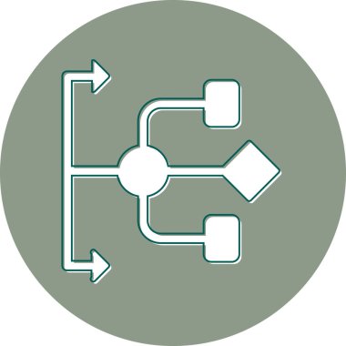 Akış çizelgesi simgesi, modern tasarım illüstrasyonu