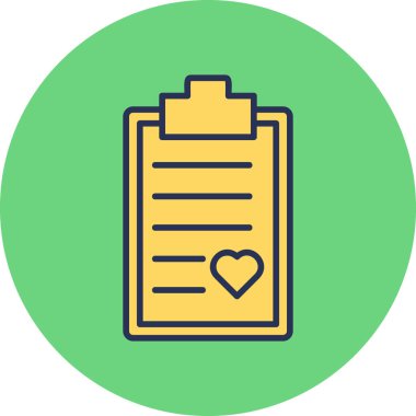 Kalp simgesinin vektör illüstrasyonu