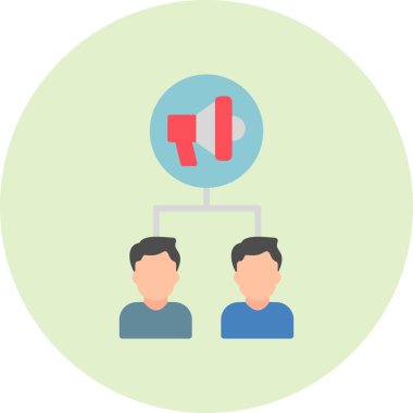 Kampanya düz simgesi. vektör illüstrasyonu