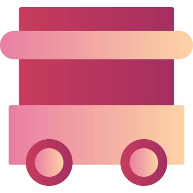 Yemek arabası. Web simgesi basit illüstrasyon