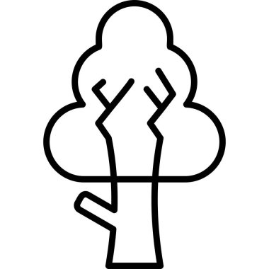 Ağaç modern simgesi, vektör illüstrasyonu