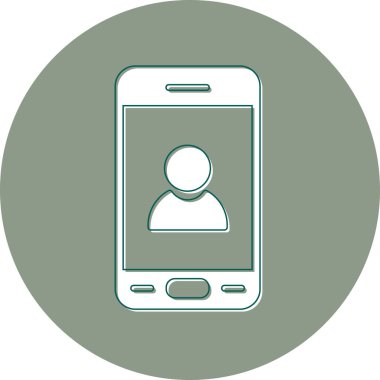 simple icon, Mobile user Profile logo on screen 