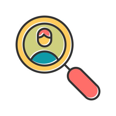 Arama insanlar simge vektör çizim