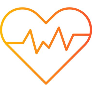 kalp atış hızı ikonu vektör çizimi