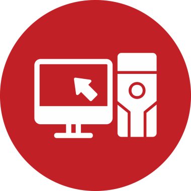 Bilgisayar. Web simgesi basit illüstrasyon 