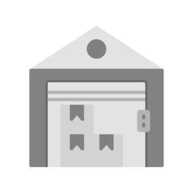 vector illustration of modern Warehouse