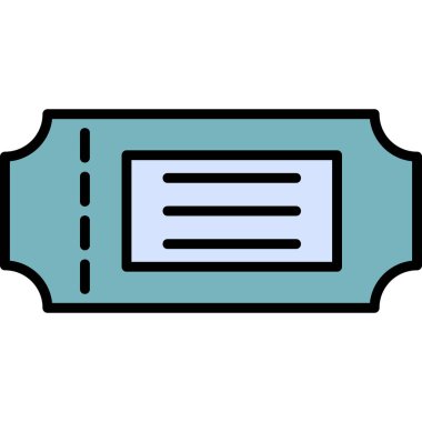 bilet ikonu vektör illüstrasyonu