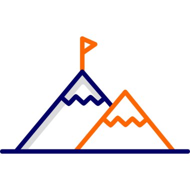 Dağ. Web simgesi basit illüstrasyon