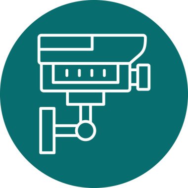 CCTV kamera simgesi, vektör illüstrasyonu basit tasarım