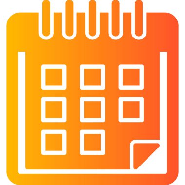 Takvim simgesi, vektör illüstrasyonu basit tasarım