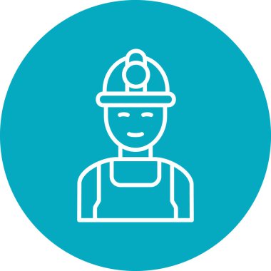 İşçi modern simge, vektör illüstrasyonu