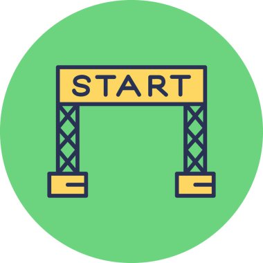 Başlangıç Çizgisi 'nin vektör illüstrasyonu