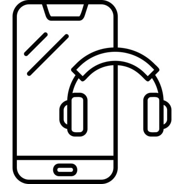 Kulaklık. Web simgesi basit illüstrasyon