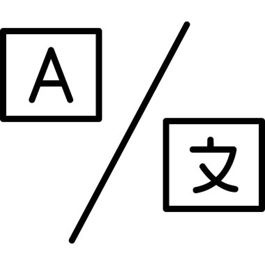 Çeviri simgesi vektör illüstrasyonu