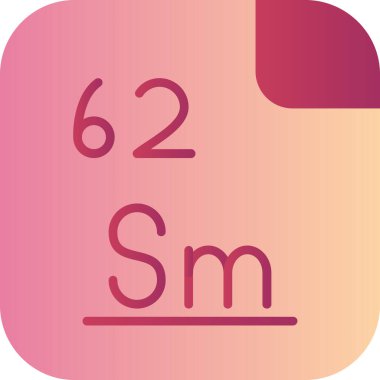 Mendeleev periyodik element tablosu, 62 Samaryum illüstrasyonu