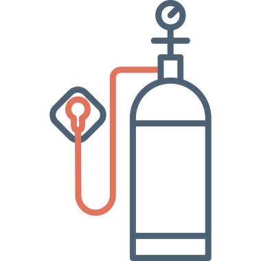 Kişisel ve ticari kullanım için Oksijen Tankı resimleme simgesi