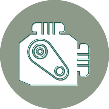 Araç Motoru simgesinin vektör çizimi