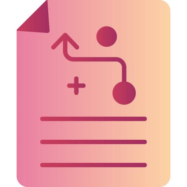 Kağıt üzerinde strateji hedefi, basit illüstrasyon