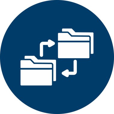 Veri paylaşımı ve Veri Kopyalama web simgesi, vektör illüstrasyonu içeren dizin 