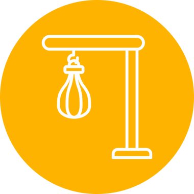 Kum torbası modern simge, vektör illüstrasyonu