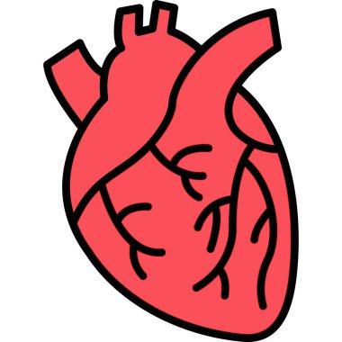 Kalp modern simge, vektör illüstrasyonu 