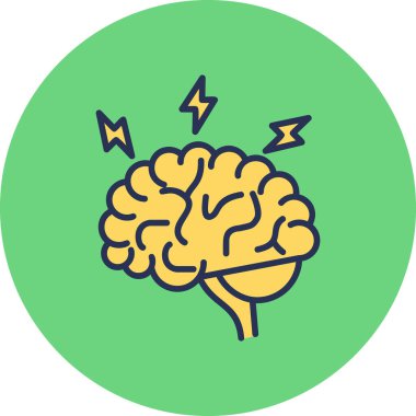 Beyin simgesinin vektör illüstrasyonu