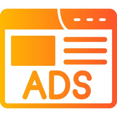 Reklam web simgesi basit illüstrasyon