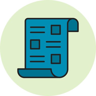 Belge simgesinin vektör illüstrasyonu