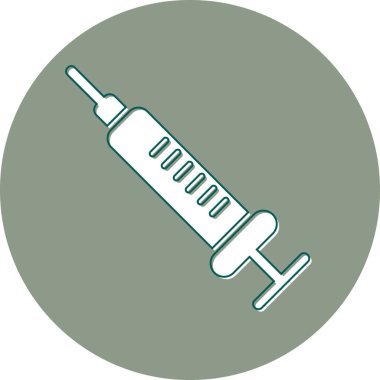 enjeksiyon vektörü ince çizgi simgesi