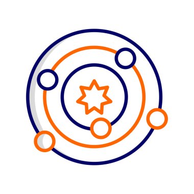 Güneş Sistemi simgesinin vektör illüstrasyonu