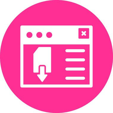 Page Download web icon, vector illustration