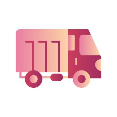 delivery truck icon vector. thin line sign
