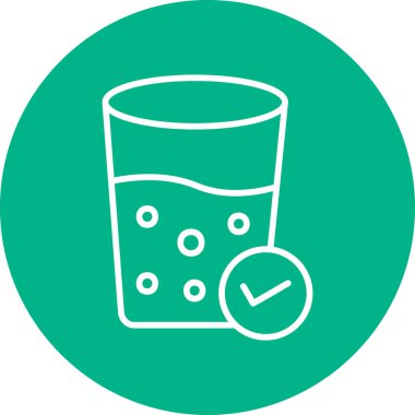 Bir bardak su. Web simgesi basit illüstrasyon 