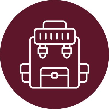 Sırt çantası. Web simgesi vektör illüstrasyonu