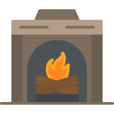 Yangın. Web simgesi basit illüstrasyon