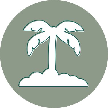 Palmiye ağacı simgesi, web illüstrasyonu