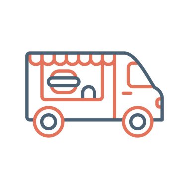 Kamyon soyut simge vektör çizimi