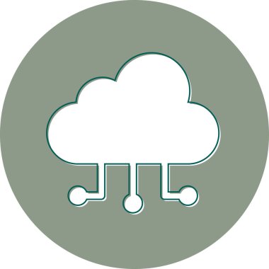 vector cloud technology icon illustration