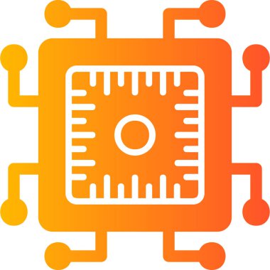 İşlemci. Web simgesi basit illüstrasyon