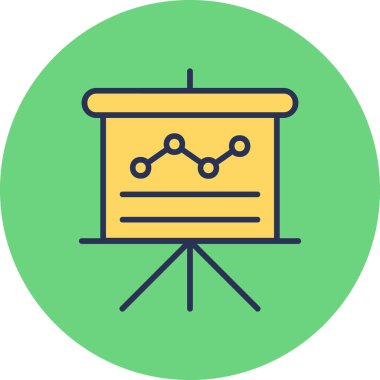 sunum simgesi vektör illüstrasyonu