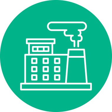 Fabrika simgesinin vektör illüstrasyonu