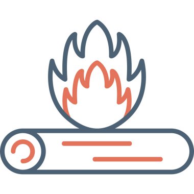 Şenlik ateşi modern ikon vektör illüstrasyonu