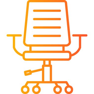 Sandalye. Web simgesi basit illüstrasyon