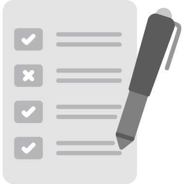 Kontrol listesi. Web simgesi basit illüstrasyon